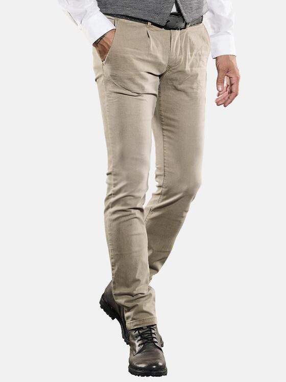 emilio adani Herren Chino Jeans slim fit Beige 35504