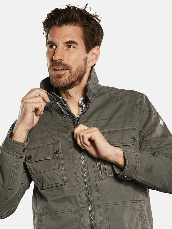 engbers Herren Baumwoll-Jacke regular Grün 34293