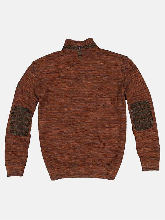 engbers Herren Sweatshirt gemustert Dunkelorange 32298