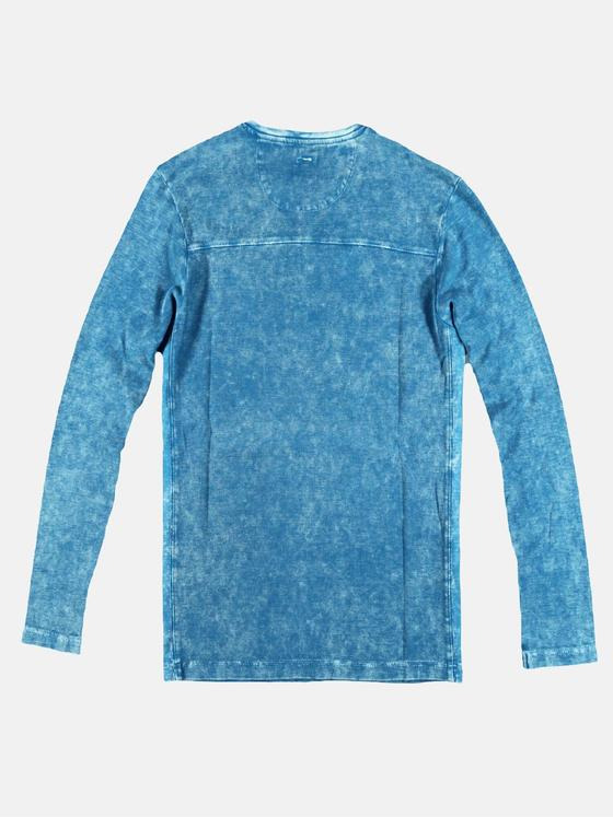 engbers Herren Henley Shirt mit Waffelstruktur Tuerkis 29215