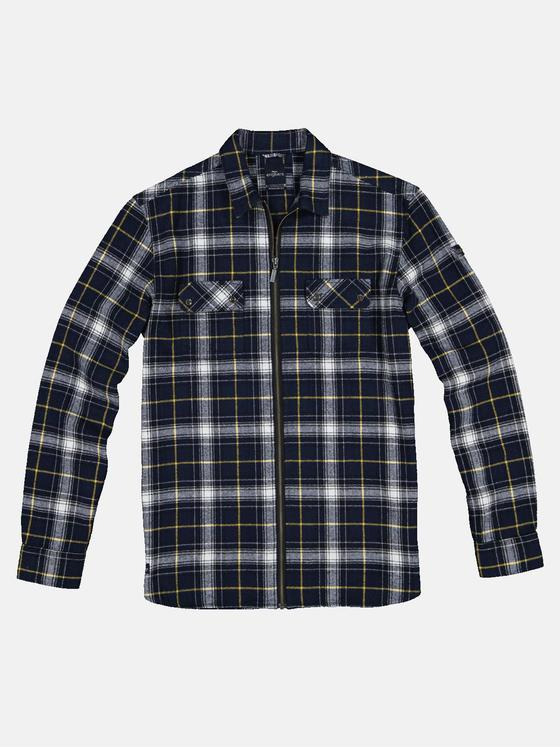 engbers Herren Langarm-Hemd kariert Marineblau 32280