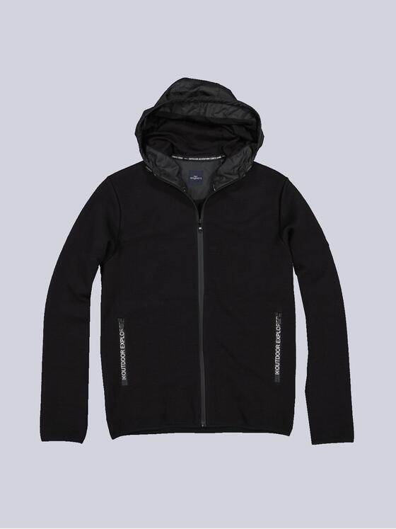 engbers Herren Sweatjacke mit Kapuze Schwarz 35275