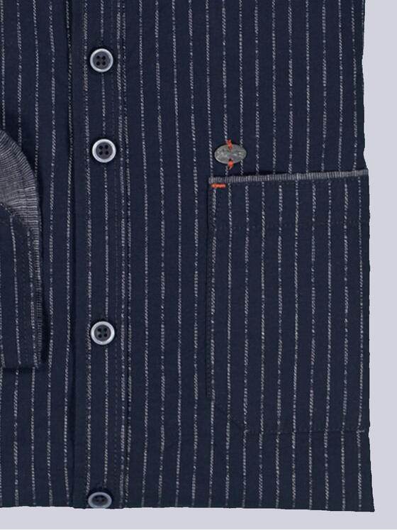 engbers Herren Langarm-Hemd gestreift Blau 36058