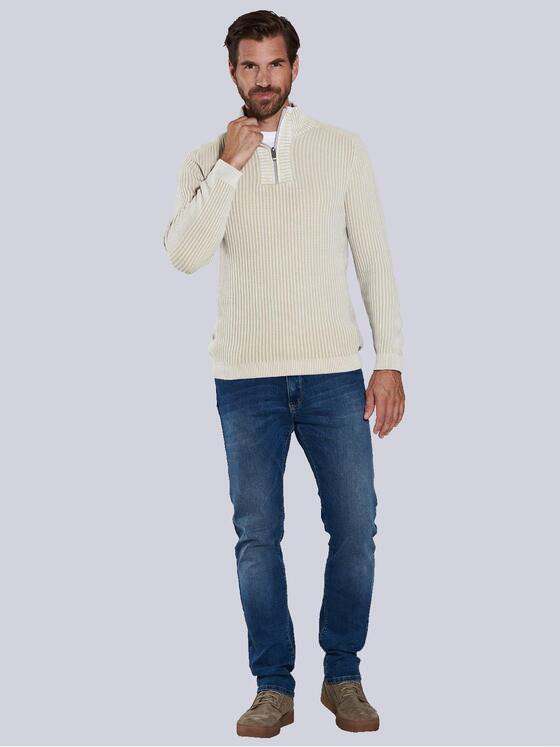 engbers Herren Pullover mit Troyerkragen Grau 36094
