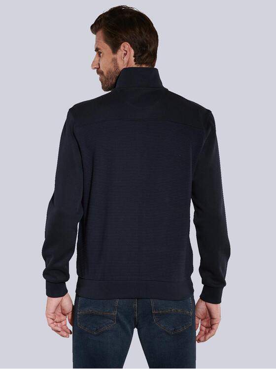 engbers Herren Sweatjacke mit Stehkragen Blau 35669