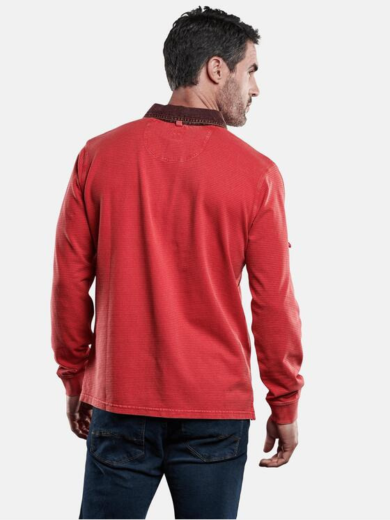 engbers Herren Poloshirt langarm Signalrot 28913