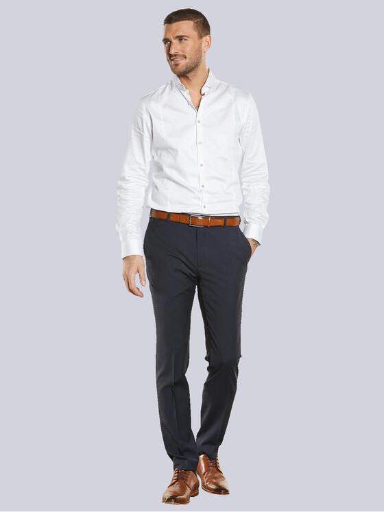 emilio adani Herren Anzug-Hose Slim Fit Blau 34913
