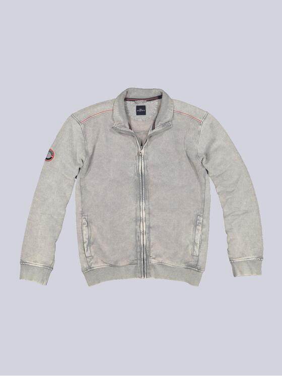 engbers Herren Sweatjacke mit Stehkragen Silbergrau 33757