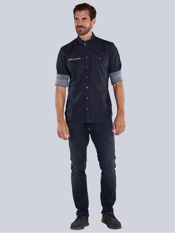engbers Herren Langarm-Hemd gemustert Blau 36163