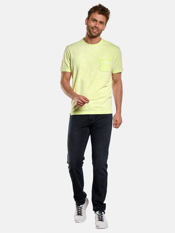 engbers Herren T-Shirt mit Leinenanteil Gelb 33111