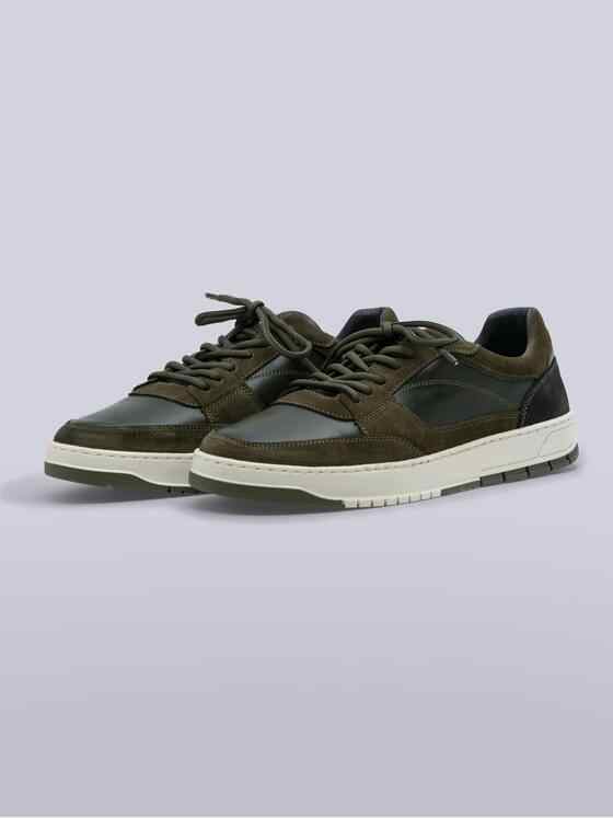 engbers Herren Ledersneaker sportiv Khaki 39752