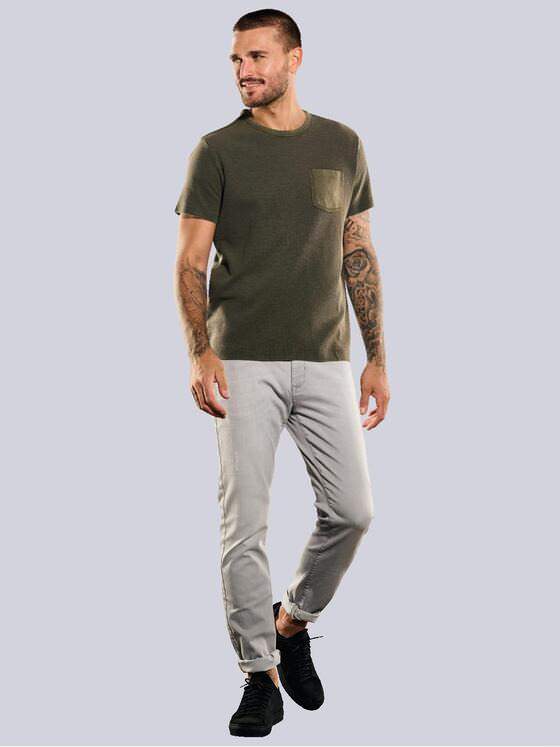 emilio adani Herren T-Shirt gemustert Grün 35353