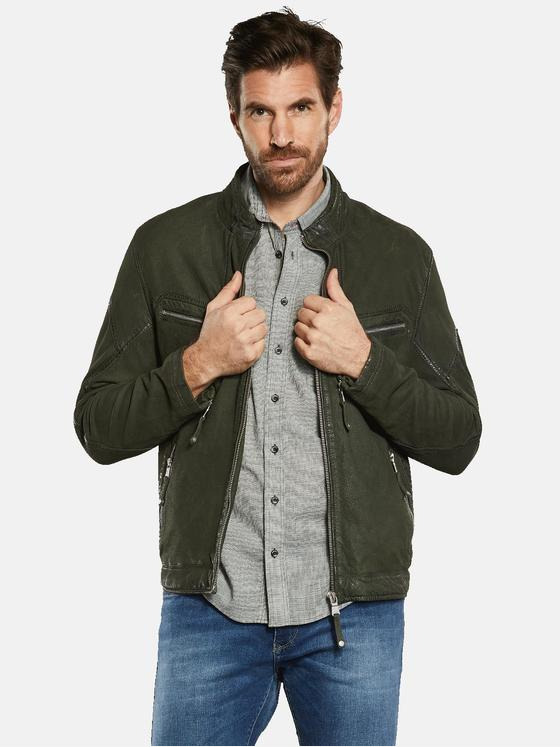 engbers Herren Lederjacke aus Nubuk-Leder Grün 34214