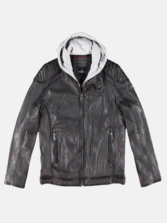 engbers Herren Lederjacke Dunkelgrau 30890