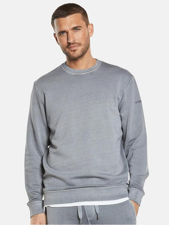 emilio adani Herren Sweatshirt uni Grau 34830