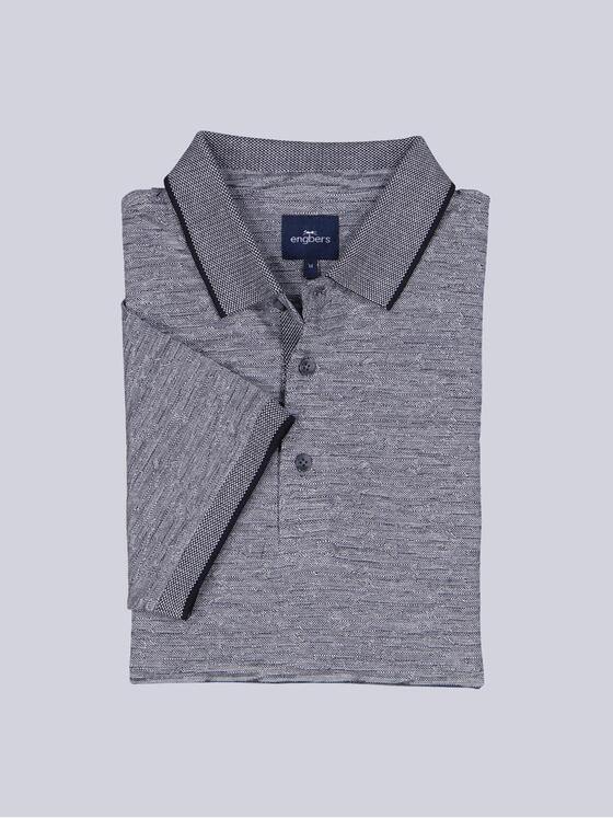engbers Herren Polo-Shirt strukturiert Schwarz 38313