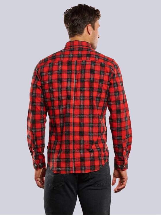 engbers Herren Langarm-Hemd kariert Feuerrot 33646