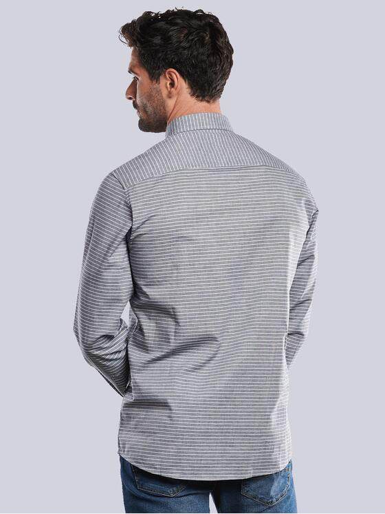 engbers Herren Langarm-Hemd gestreift Saphirblau 31683