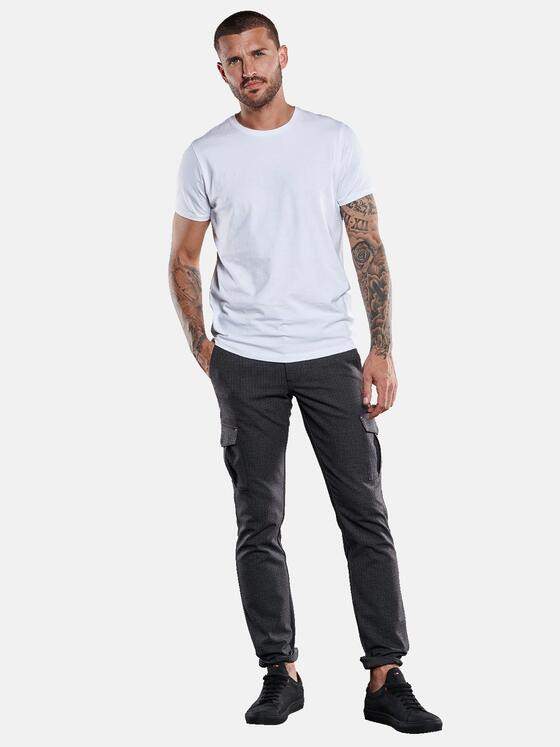 emilio adani Herren Cargo-Hose mit Tunnelzug Grau 33322