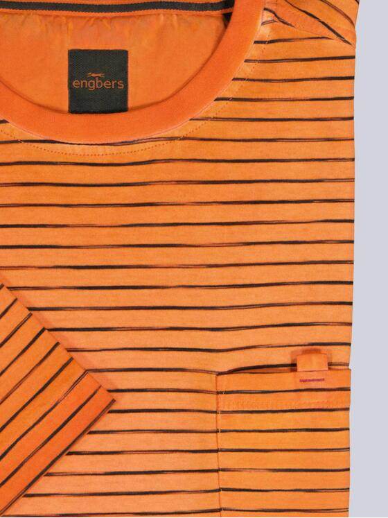 engbers Herren T-Shirt gestreift Orange 36988