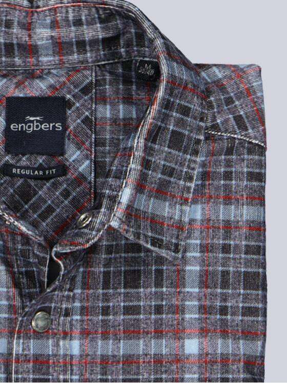 engbers Herren Langarm-Hemd gemustert Grau 39468