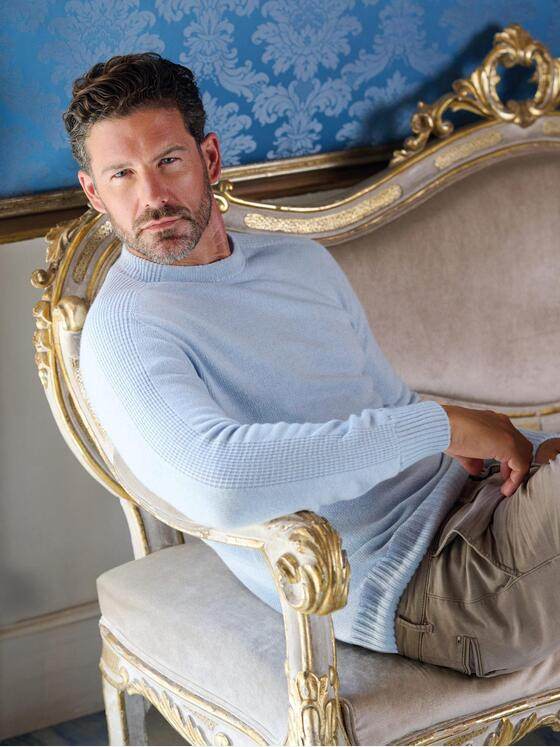 emilio adani Herren Strickpullover strukturiert Hellblau 39696