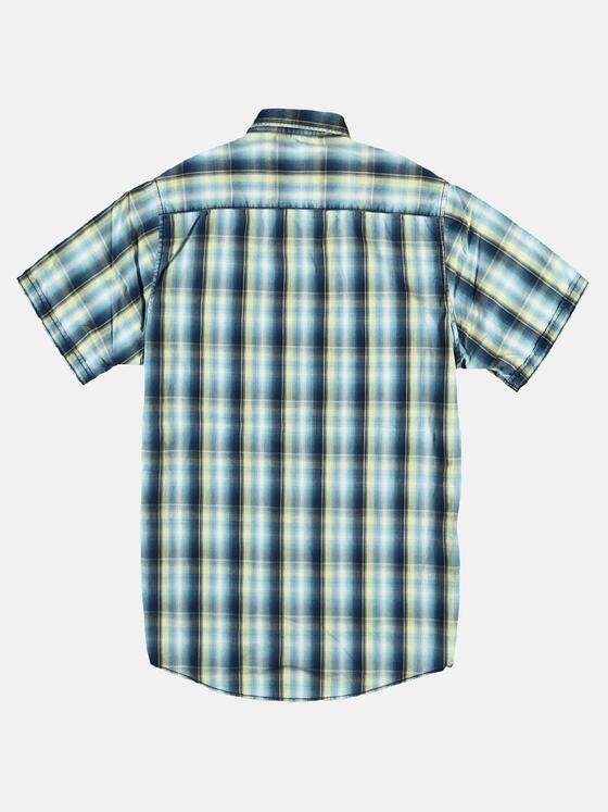 engbers Herren Kariertes Halbarmhemd Limonengelb 29091