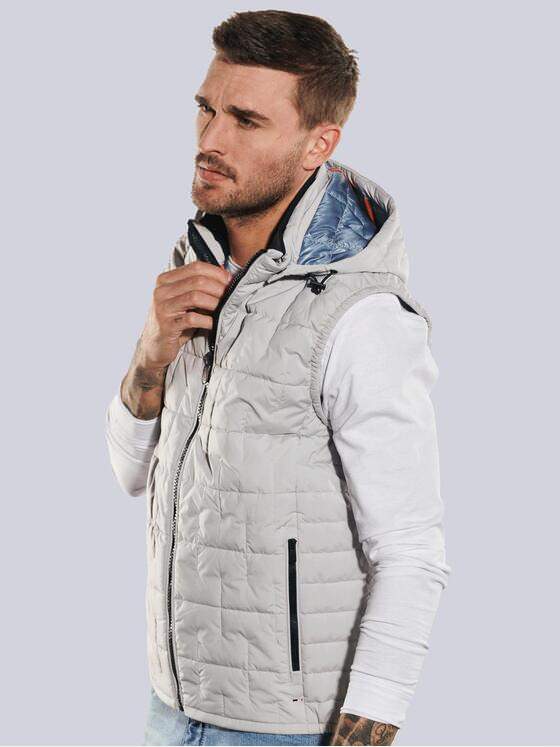 emilio adani Herren Freizeit-Weste regular Grau 35187