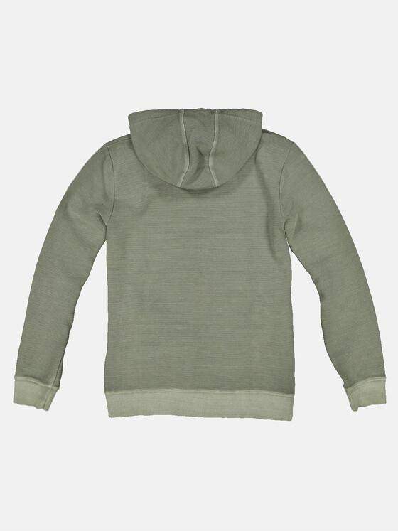 emilio adani Herren Sweatjacke mit Ottomanstruktur Grün 33450