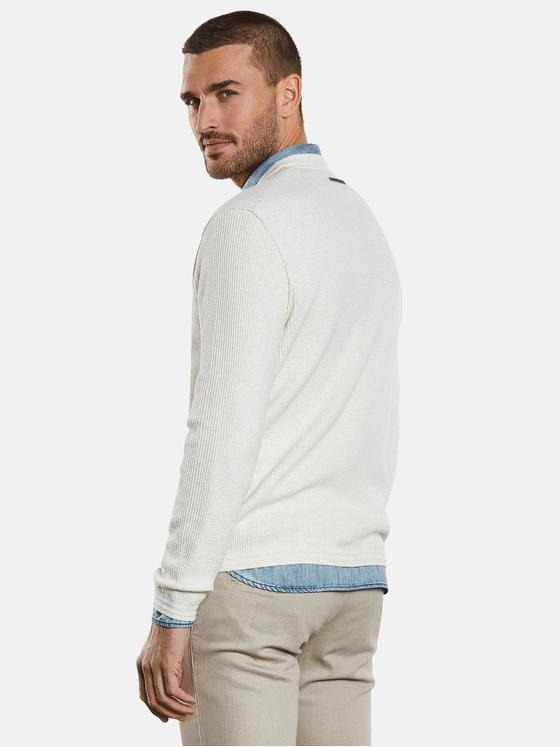 emilio adani Herren Pullover strukturiert Beige 34316