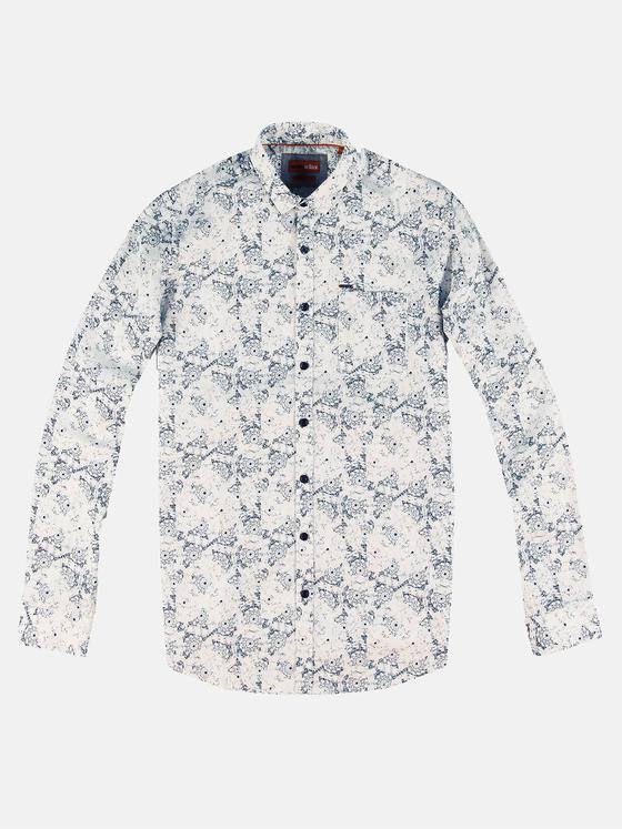 emilio adani Herren Modisches Hemd mit Print Blau 31325