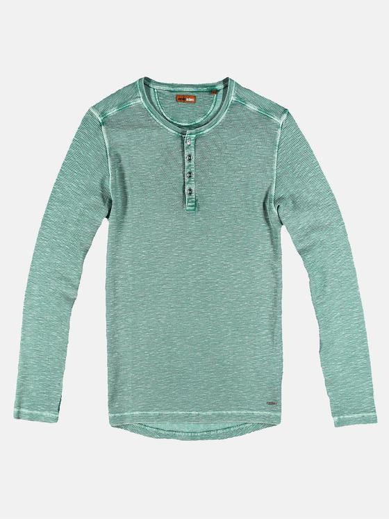 emilio adani Herren Henley Shirt Türkis 30958