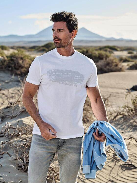engbers Herren T-Shirt regular Reinweiss 38980
