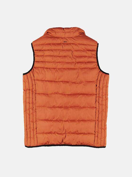 engbers Herren Steppweste mit leichter Struktur Blutorange 31908