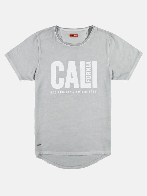 emilio adani Herren Statement-Print T-Shirt Grau 27313