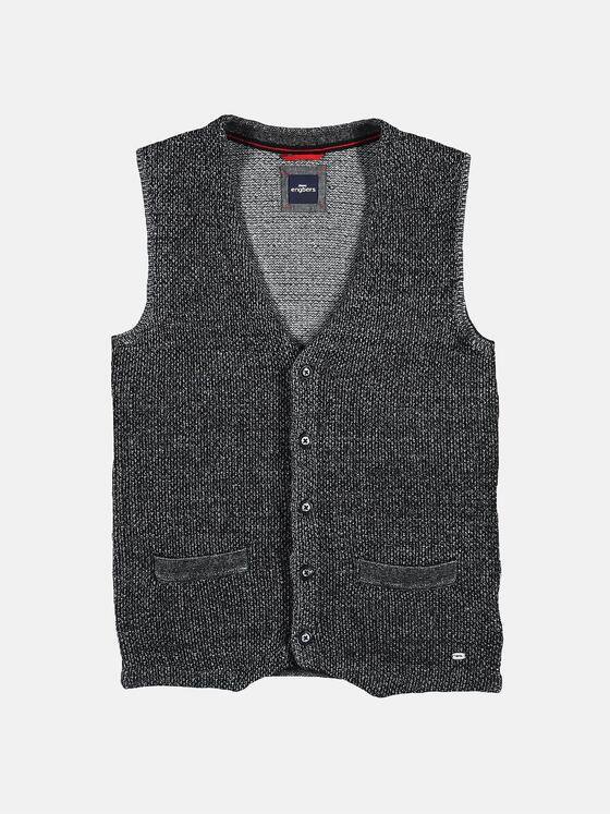 engbers Herren Strickweste Schwarz 28947