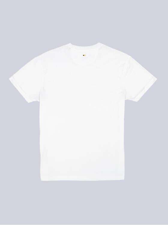 emilio adani Herren T-Shirt uni Weiß 34549