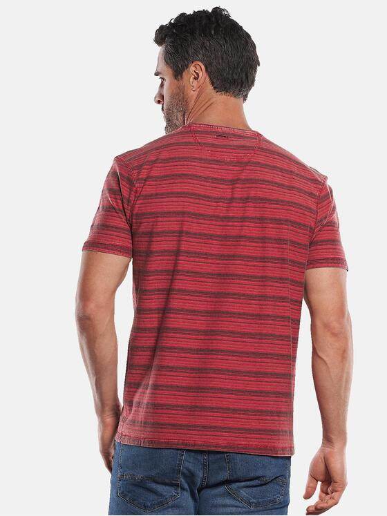 engbers Herren Im Stück gefärbtes Rundhals T-Shirt mit Brusttasche Rot 29791