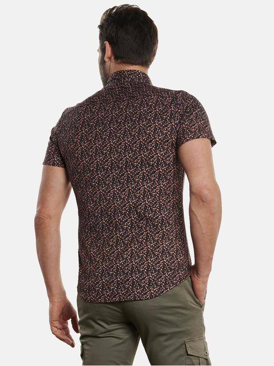 engbers Herren Kurzarm-Hemd gemustert Orange 32666