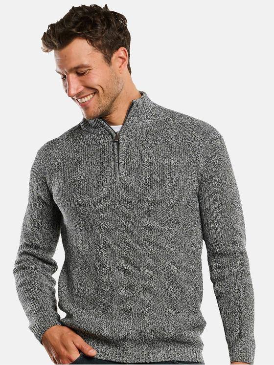 engbers Herren Pullover mit Troyerkragen Grün 33836