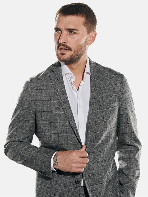 emilio adani Herren Anzug-Sakko slim fit Grau 32039
