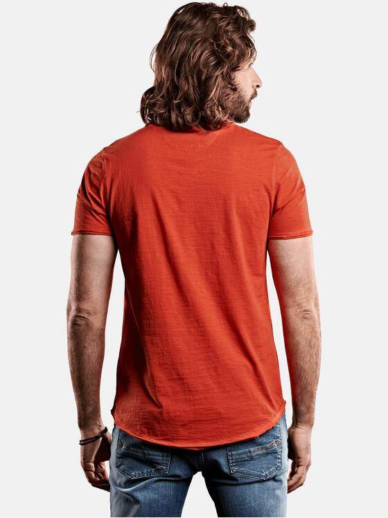 emilio adani Herren Rundhals T-Shirt Orange 28016