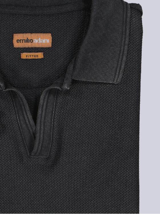 emilio adani Herren Modisches Poloshirt mit Struktur Anthrazit 40529