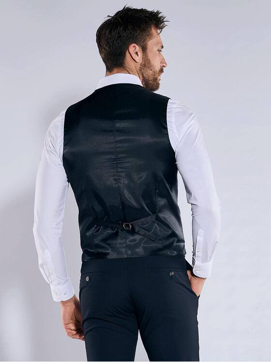 emilio adani Herren Anzug-Weste slim fit Blau 39266