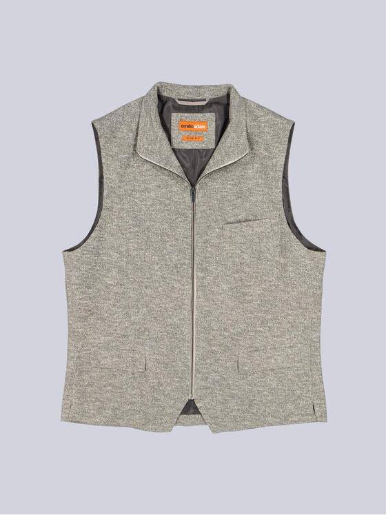 emilio adani Herren Sakko-Weste slim fit Beige 39138