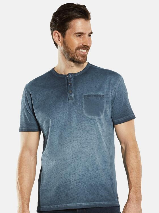engbers Herren Henley-Shirt regular Blau 34537