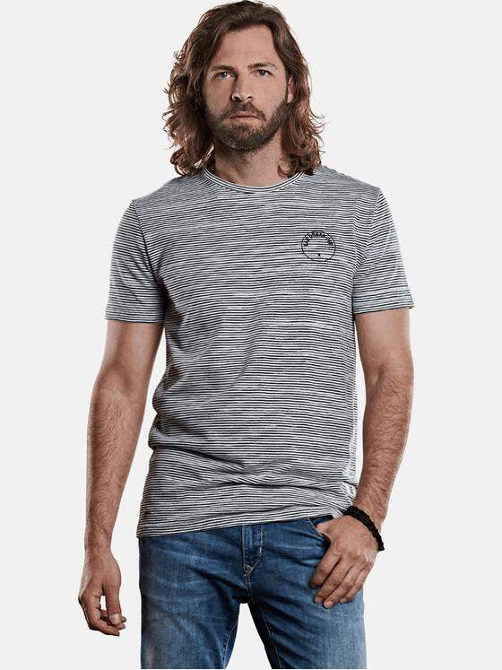 emilio adani Herren Rundhals T-Shirt Weiß 27394