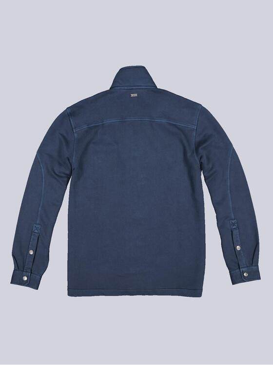 engbers Herren Sweatjacke mit Nylon-Einsatz Saphirblau 33397