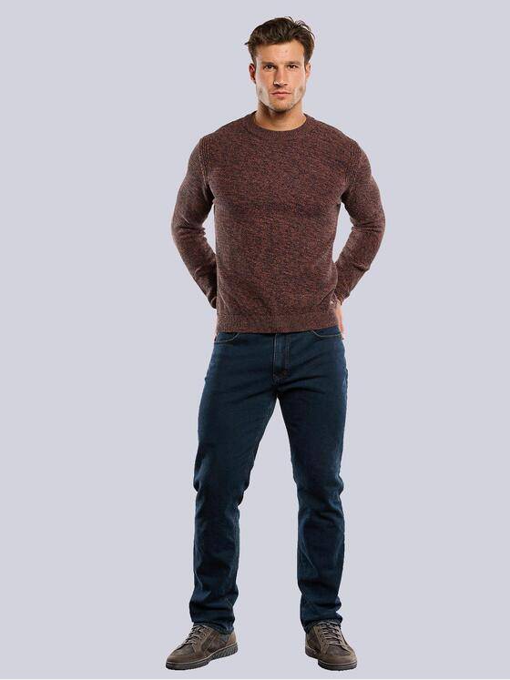 engbers Herren Pullover meliert Dunkelorange 33713