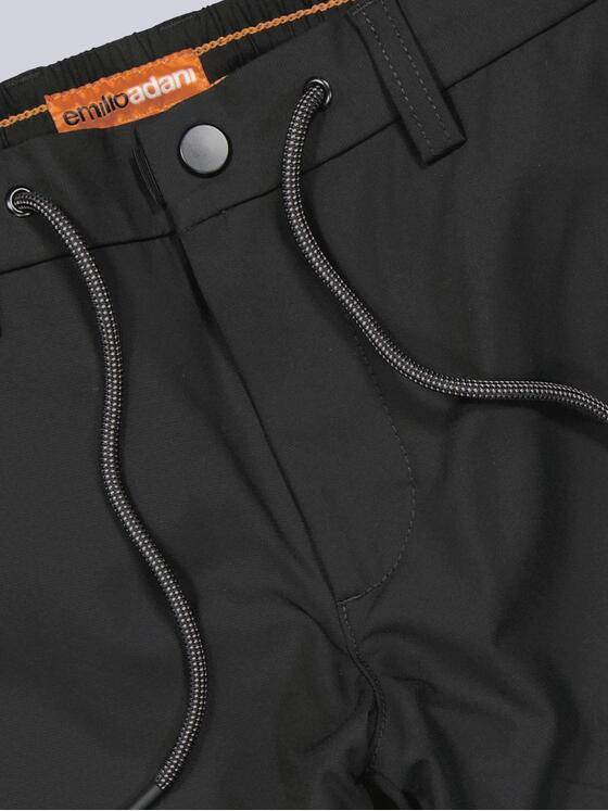 emilio adani Herren Cargo-Hose mit Tunnelzug Schwarz 39113